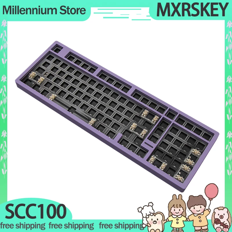 Mxrskey Scc100 Mechanical Keyboard Kit 3Mode Bluetooth 2.4G Wireless Keyboard Kit RGB Customization Gaming Keyboard Kits Gifts