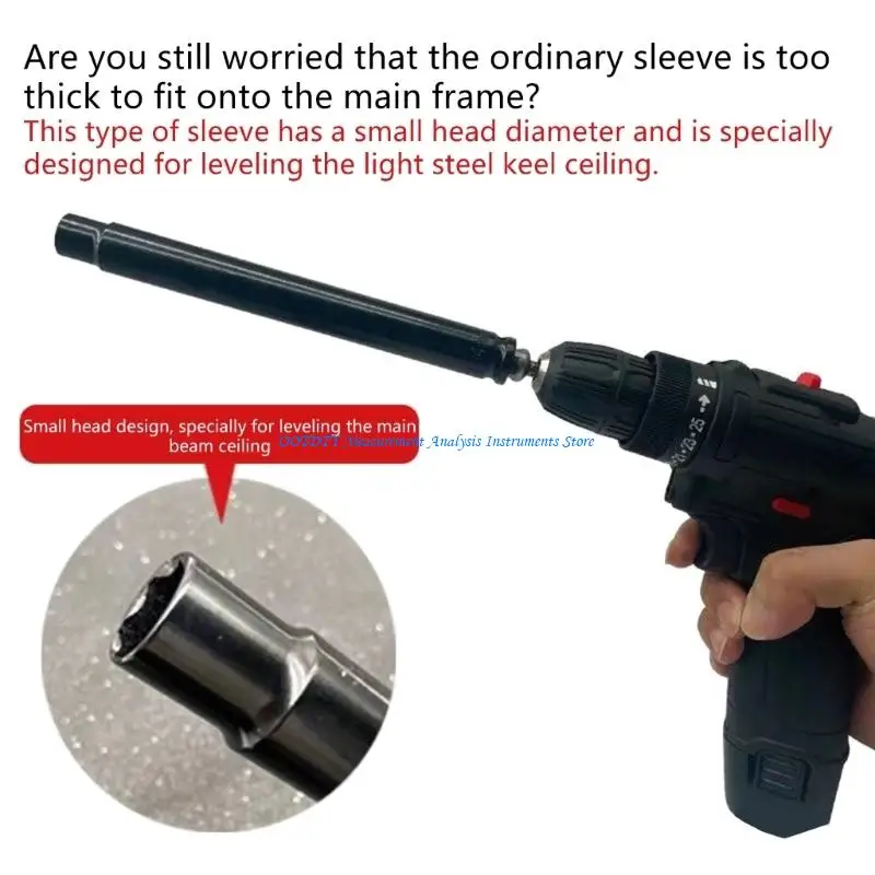367D Ergonomic Ceiling Leveling Sleeve Hollow Socket 10/12/13/14mm Construction