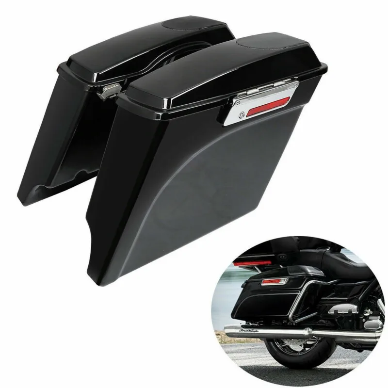 

Motorcycle 5" Extended Saddlebag Speaker Lids For Harley Touring Electra Street Glide 93-13