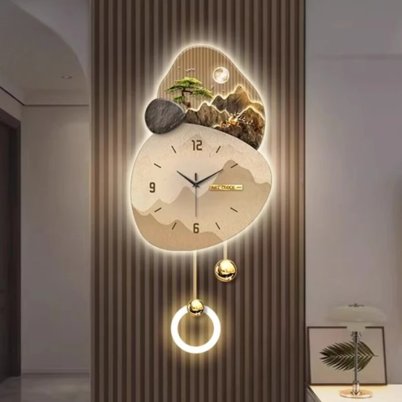 

Luxury Creativity Corridor LED Decoration Wall Clock Fashion Living Room Clock Mural Watch Restaurant Number Mute Quartz Clock