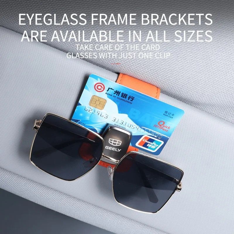 Car Storage Clip Sunglass Ticket Clip Holder for Geely Coolray X6 geometry c Emgrand Global kulrey Hawk GX7 Car Eyeglass Holder