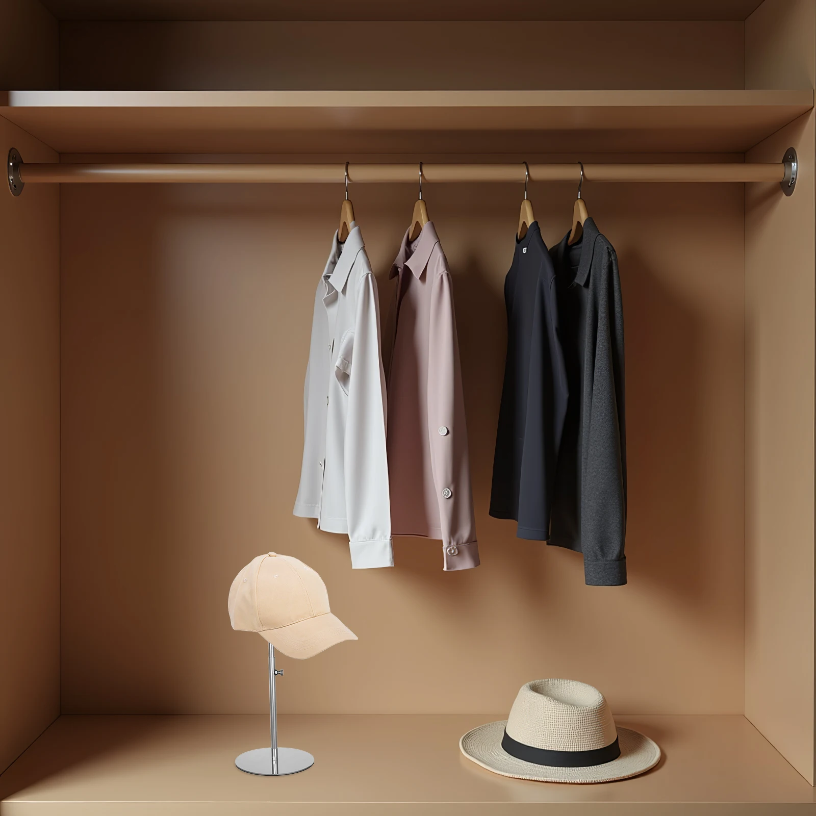 

Hat Display Stand Adjustable Cap Bucket Rack Cowboy Organizer Stainless Steel Dome-shaped Holder