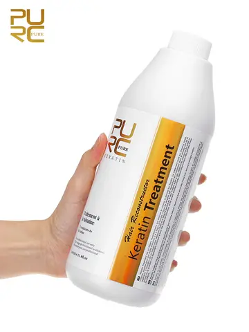 PURC 1000ml 케라틴 헤어 스트레이트닝 스무딩 트리트먼트 곱슬 곱슬 헤어 케어 브라질 케라틴 제품 전문