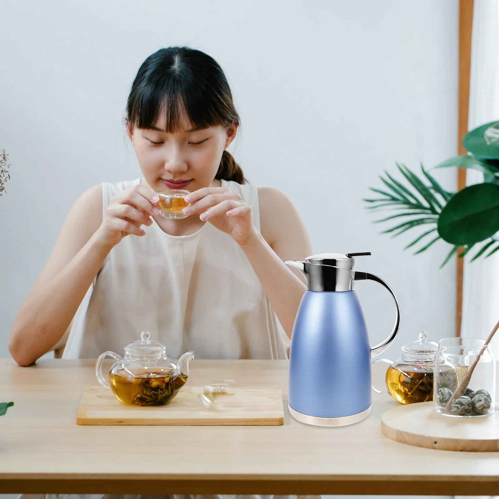 

Double-Layer Hot Water Jug Stainless Steel Insulated Water Bottle Large Capacity For Home Office Coffee Tea Winter Camping