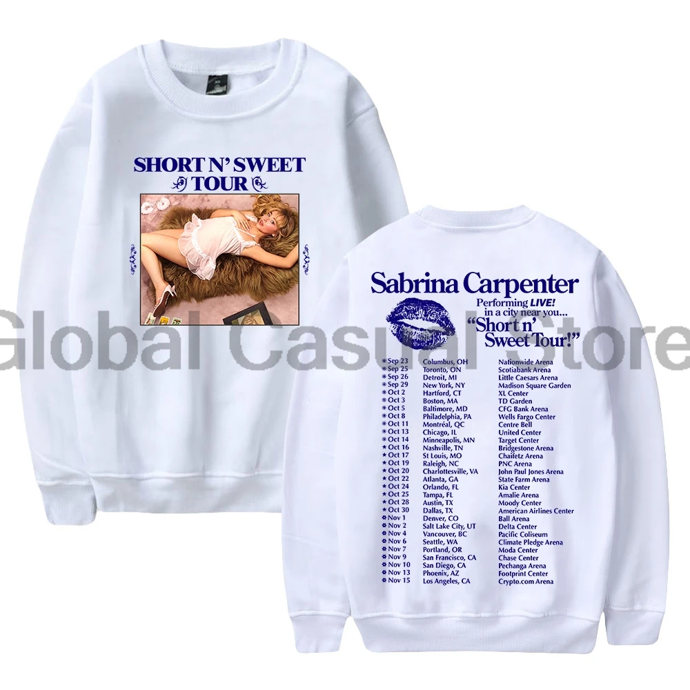 Sabrina Carpenter Short n' Sweet Tour 2024 Merch Unisex Long Sleeve Streetwear Men Women Sweatshirt Fashion Clothes