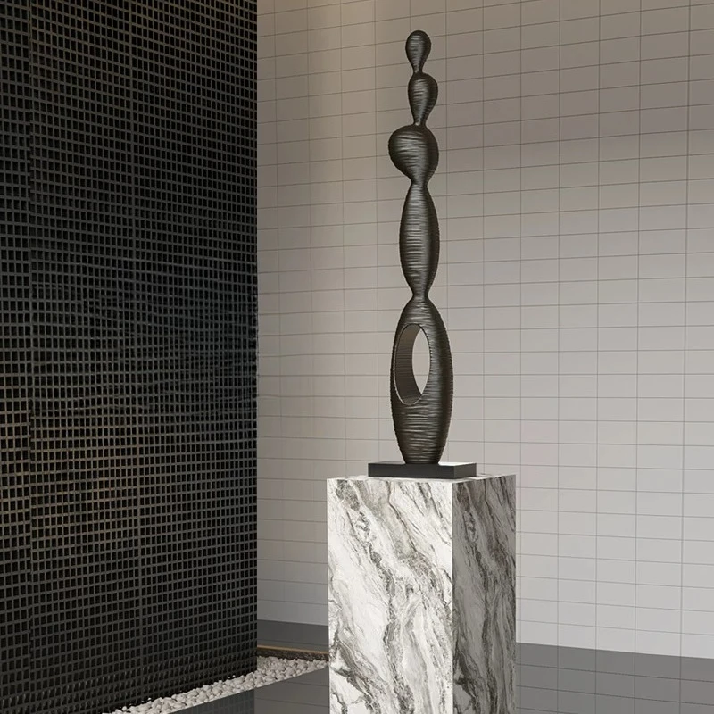 Art sculpture entrance entrance slender vertical high ornament living room niche TV cabinet high-end floor soft decoration