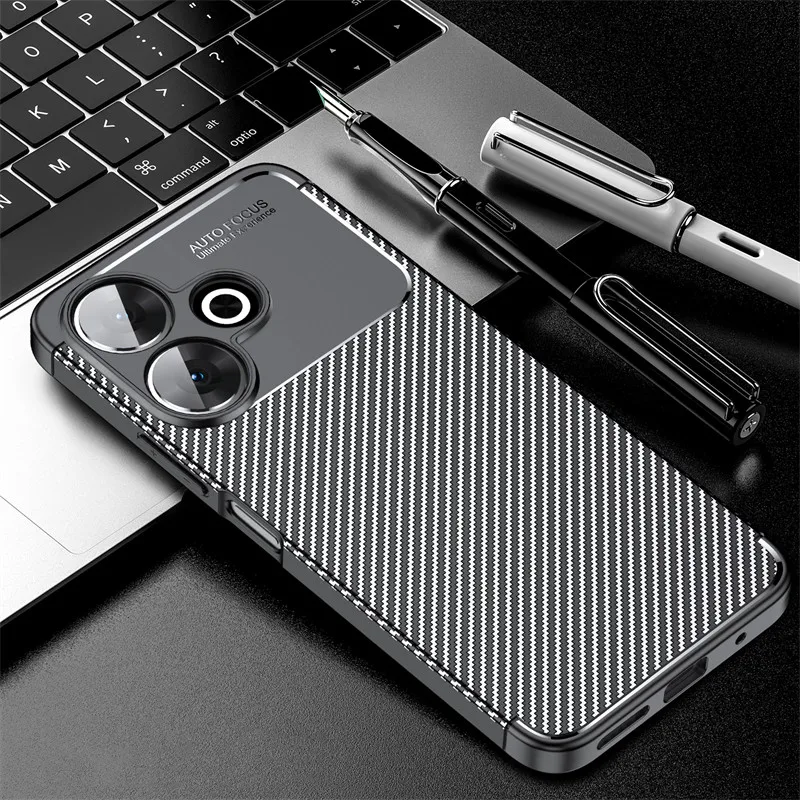 For Xiaomi Redmi 13 4G Case Bumper Anti-knock Soft Silicon Carbon Fiber Back Case For Redmi 13 Cover For Redmi 13 Case 6.79 inch