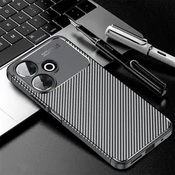 For Xiaomi Redmi 13 4G Case Bumper Anti-knock Soft Silicon Carbon Fiber Back Case For Redmi 13 Cover For Redmi 13 Case 6.79 inch