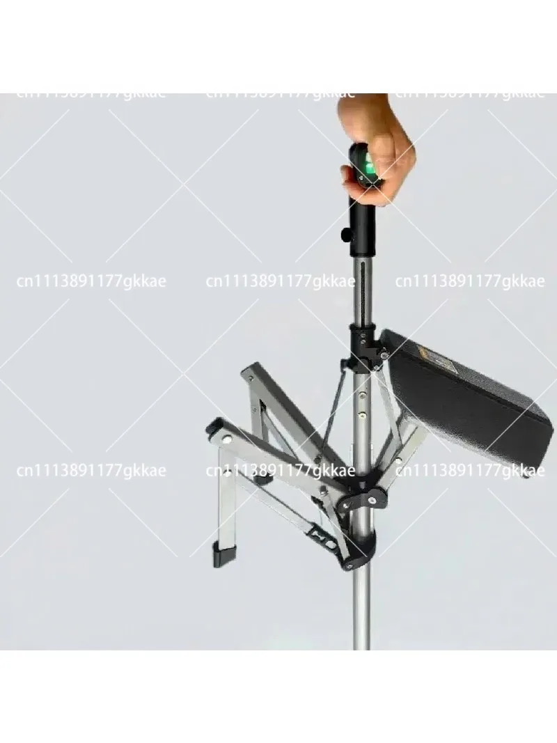 Foldable Anti-Slip Cane Seat Portable Lightweight Walking Stick Chair for Elderly One-Button Open Close Support 220lbs