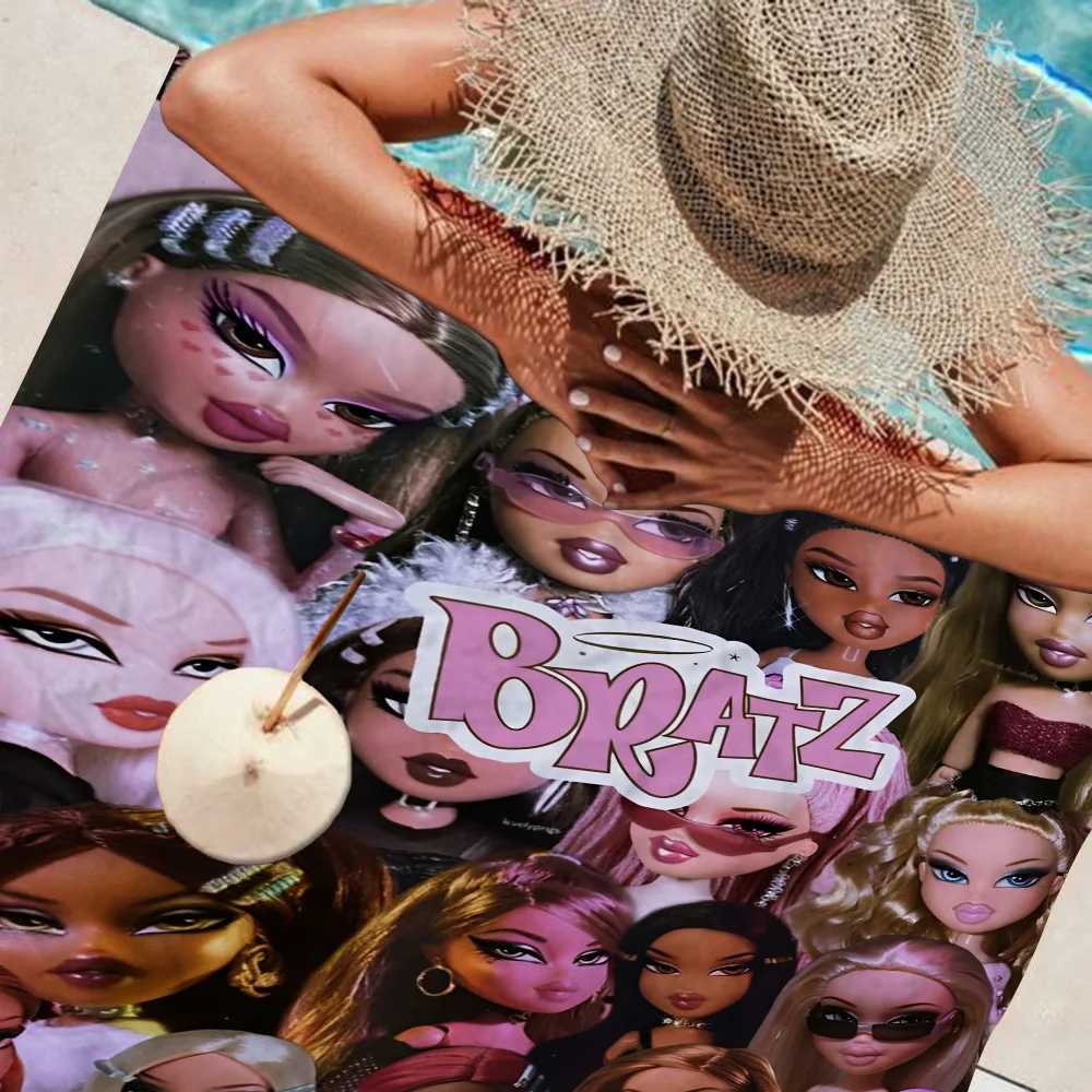 Bratz Doll Microfiber Beach Towel Absorbent Quick Dry Soft Yoga Swimming Resort Mountain Climbing Towel