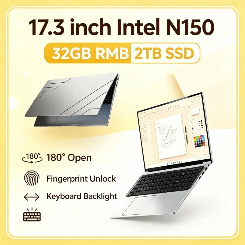 Intel N150 High‑Definition 2026 Office Notebook 17.3