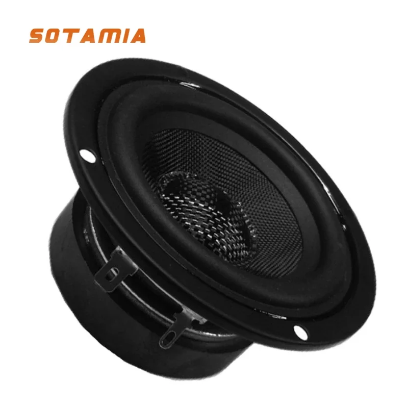 SOTAMIA 1Pcs 3.5 Inch Mid Range Bass Speaker 4 8 Ohm 20W Glass Fiber Waterproof Speaker Audio Hifi Stereo Home Music Loudspeaker