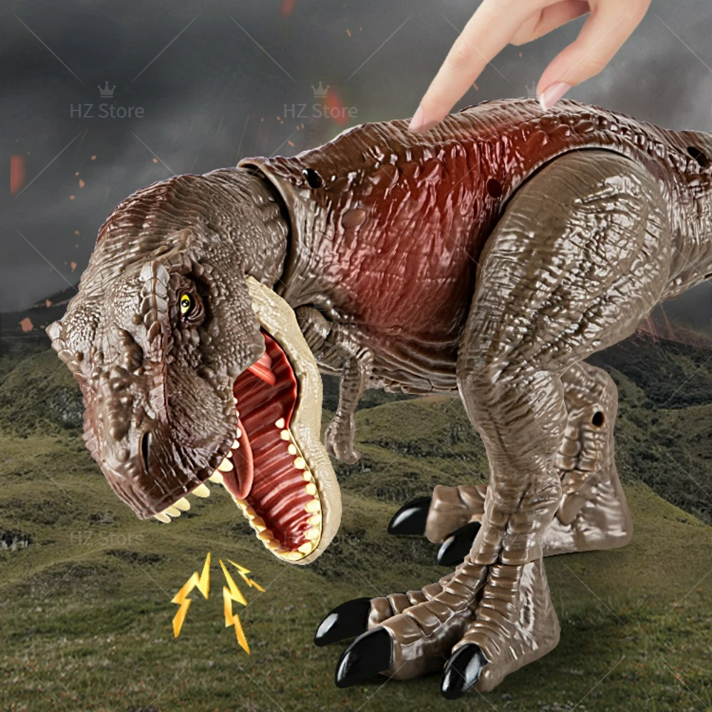 Jurassic World Super Colossal Tyrannosaurus Rex with Sound, Light Effect & Shake Head T Rex Figure Dinosaur Toy for Kids Gift