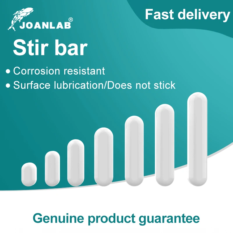 JOANLAB Magnetic Stirrer Bar Size 15mm 20mm 25mm 28mm 30mm 35mm 40mm PTFE Magnetic Stirrer Mixer Stir Bars 10 pcs Lab Supplies