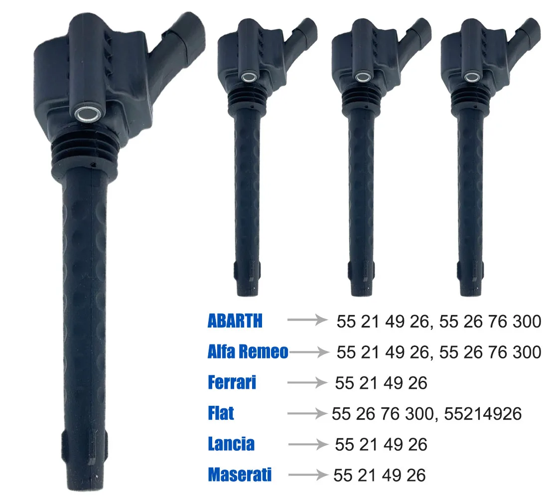 0221504026 55214926 Ignition Coil for 2009-2020 LANCIA DELTA  GIULIETTA 1.8 TBi ALFA ROMEO 159 4C SPIDER BRERA  55267630