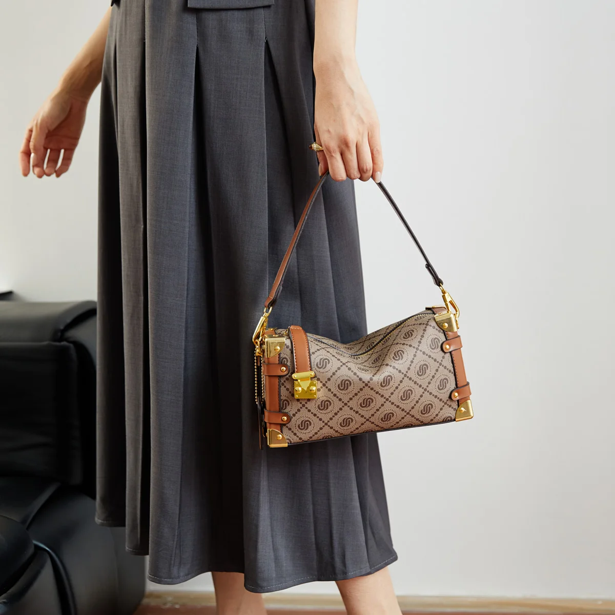 أزياء العلامة التجارية مصمم المرأة حقيبة كتف صغيرة بولي Leather جلد الإناث حقيبة كروسبودي الاتجاه حقيبة يد كلاسيكية sac à main sreка femنهائية