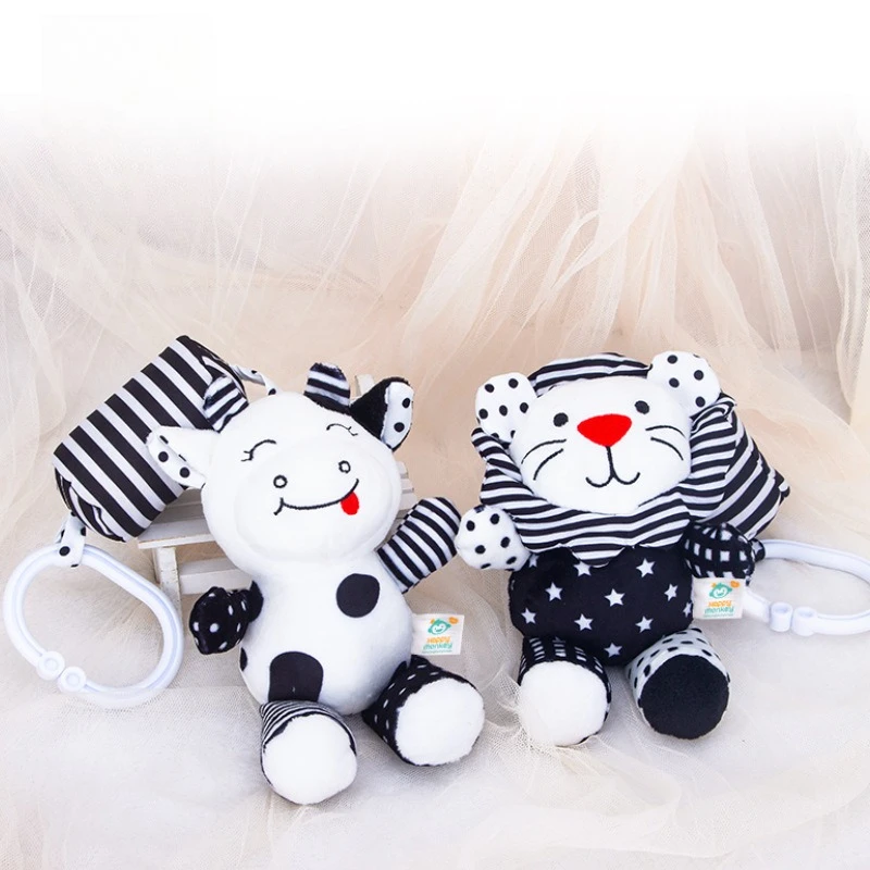 القرد الملك لعبة طفل الكرتون حشرجة الموت مخرطة معلقة الحيوان أبيض وأسود الرياح الدقات #1