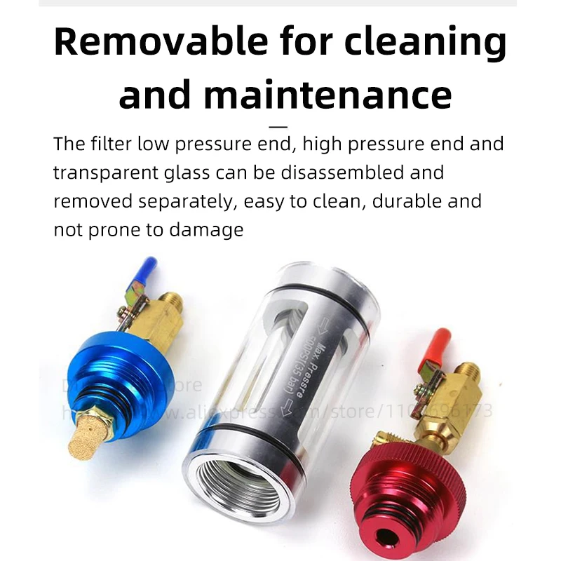 Automotive Air Conditioning Refrigeration Oil Filtration Analyzer Tool Refrigerant Oil Purity Detection Purifier Filter