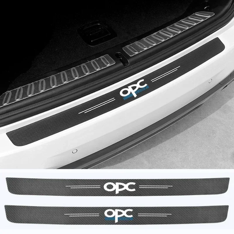Car Door Sill Protector Sticker Rear Trunk Bumper Decals for Opel OPC Line Astra H G J K F Zafira A Corsa B C D Mokkav Insignia