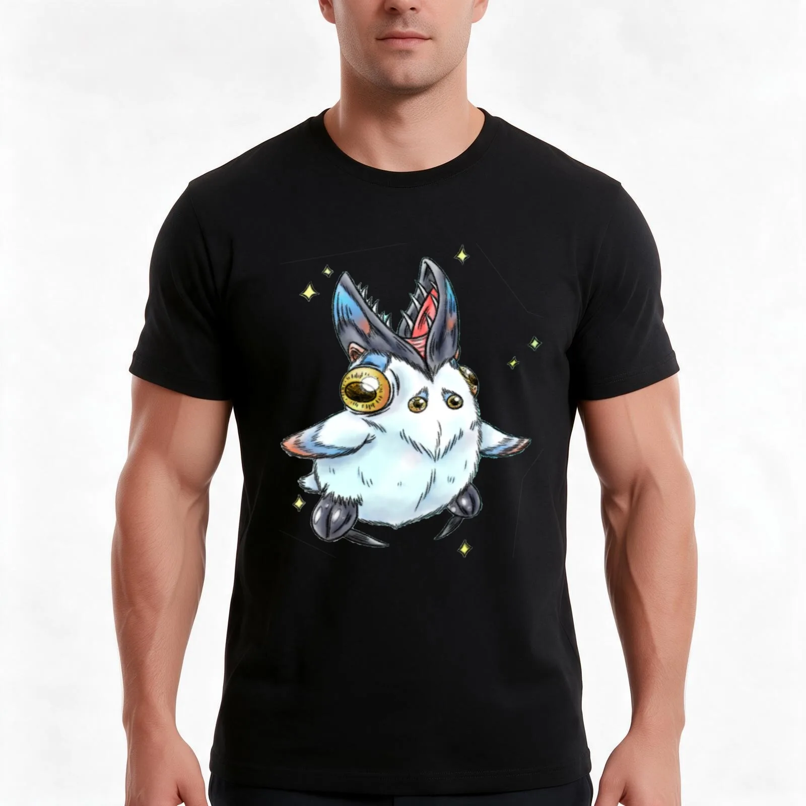Subnautica Below Zero Pengling Pengwing T-Shirt, Summer Casual Cotton Tee, Oversized Streetwear Tops, Vintage Graphic Print