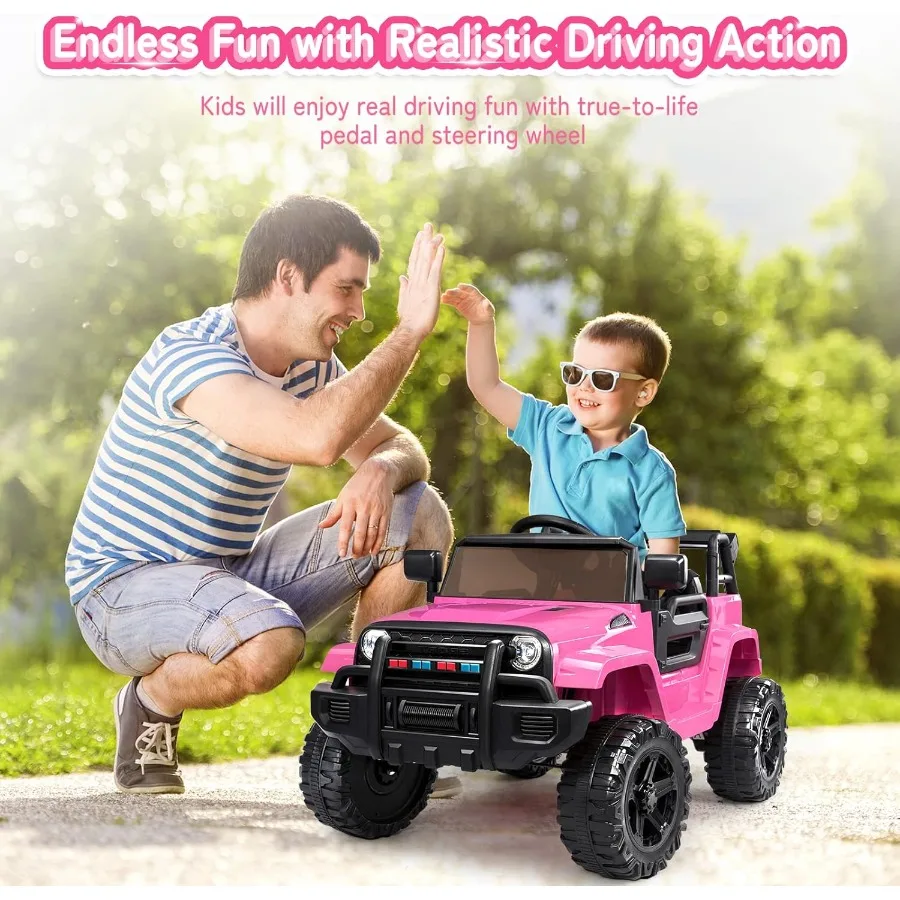 ركوب على شاحنة مع جهاز تحكم عن بعد 4 عجلات سيارة تعمل بالبطارية 12 فولت مع مصباح أمامي LED/زر قرن/مشغل MP3/منفذ USB/للأمام #2