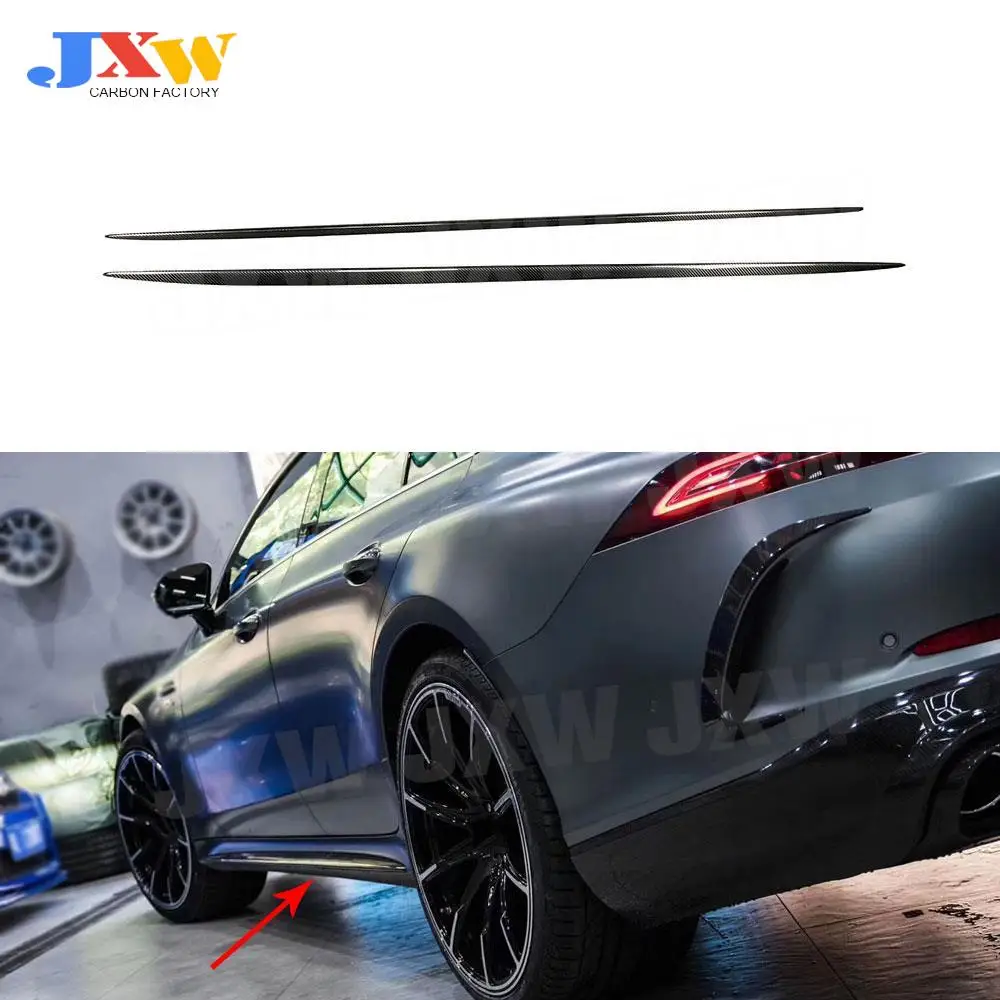 

Dry Carbon Fiber Side Skirts For Mercedes Benz AMG GT43 GT50 GT53 2019 2020 FRP B Style Door Bumper Trim Protector