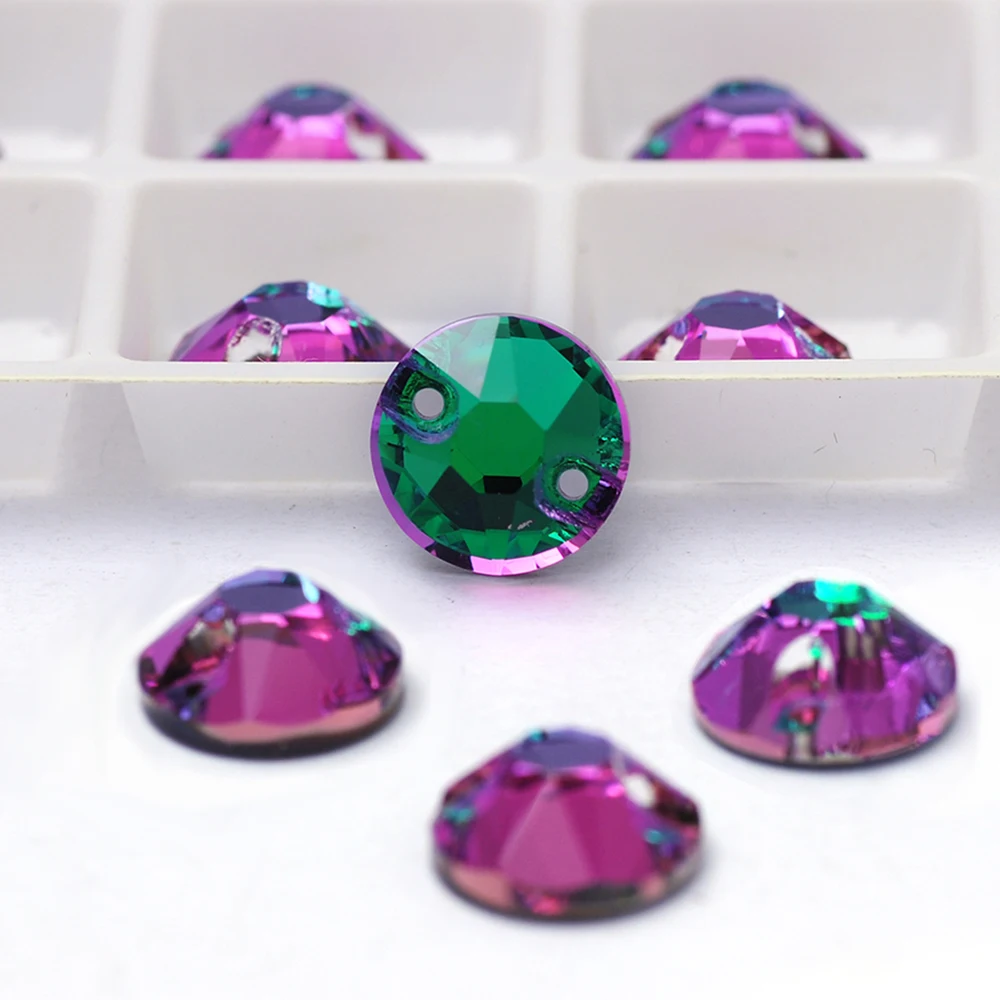 PUBRILEX Glas K9 Nähsteine Strass mit abgeschrägten Kanten XIRIUS Flache Rückseite Aufnähbare Strasssteine für Kleidung, Taschen und Accessoires – Detail 10
