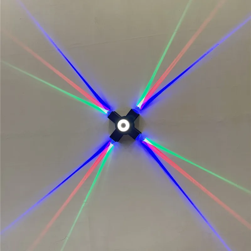 

LED Cross Star Light Colorful Wall Decoration Radiant Light Outdoor Cross Star Wall Light
