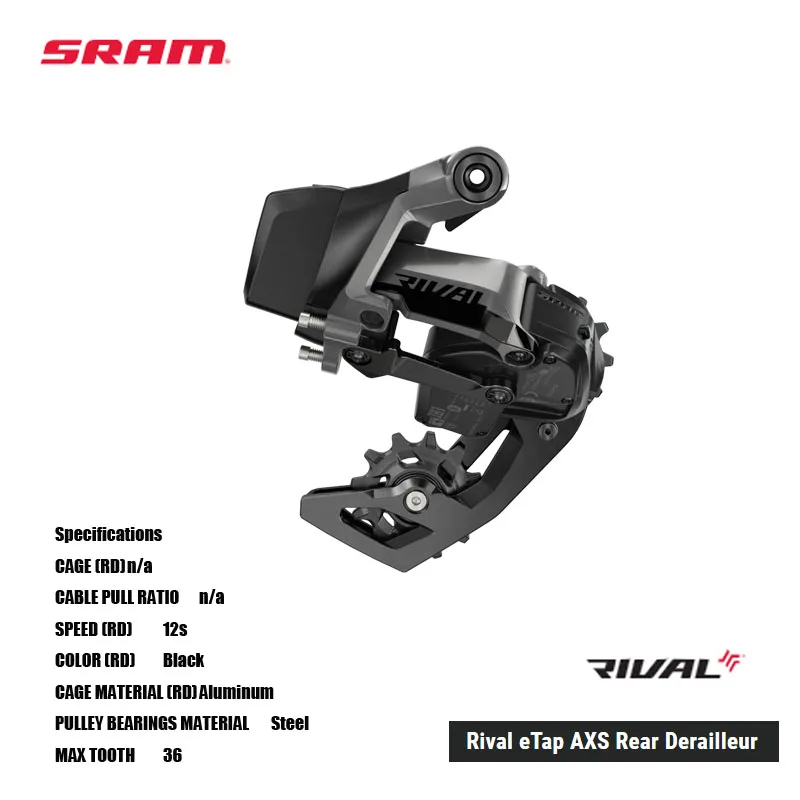 SRAM Rival eTap AXS Groupset HRD Shift-Brake System Rear Derailleur Front Derailleur Rival Crankset Rival XG-1250 Cassette