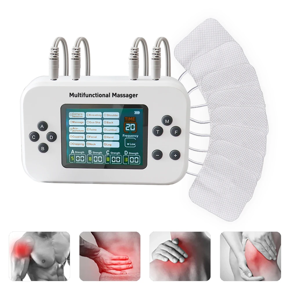 

4 Channels Electric Muscle Stimulator Physiotherapy Slimming Machine Muscle Massager Relaxation TENS EMS Electrotherapy Devices