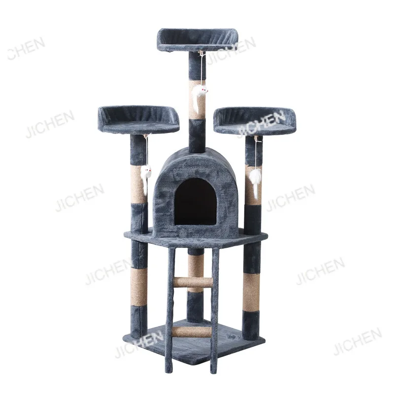 

Многофункциональный комплекс для кошек: роскошная лежанка-дерево, полка и универсальная лазалка для всех сезонов