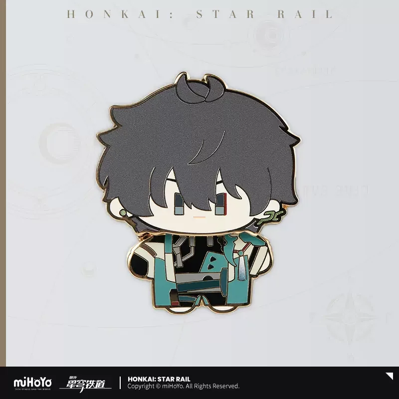 Sunsyea Honkai Star Rail Official Merch miHoYo Original Q Version Metal Badge Dan Heng Imbibitor Lunae Blade Jing Yuan