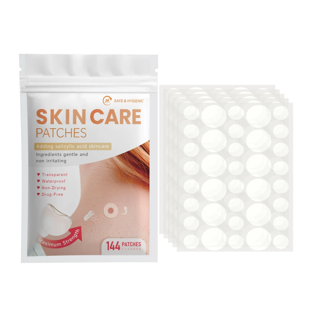 144pcs Hydrocolloid Blemish Patches Invisible Acne Spot Cover Pimple Patch for Face Skin Care Mixed Sizes