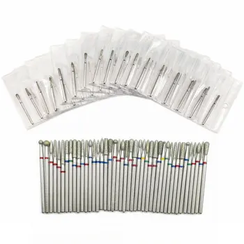 6 Pcs Cutter Voor Manicure Carbide Diamond Nagel Boor Set Frezen Met Nagelvijl Houder Nail Art Pedicure gereedschap Kit