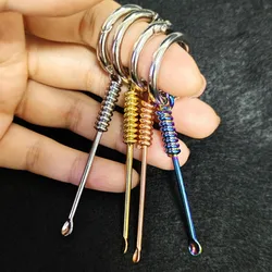 4 Colors Mini spoon Keychain For men and women Creative Small tool pendant keychains Key Ring Accessories