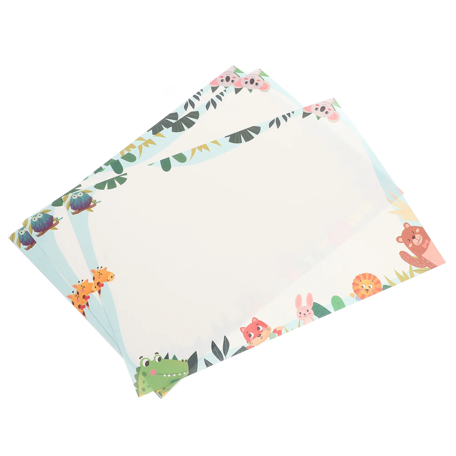 

50pcs Romantic Letter Writing Paper Colorful Borders Smooth Surface Birthdays Weddings Decorative