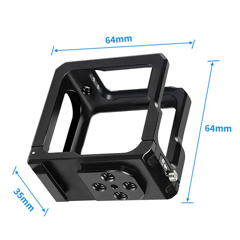 Клетка для камеры EDT, защитная рамка, боковая крышка батарейного отсека, крепление для холодного башмака для Gopro Hero 11, Mini Action