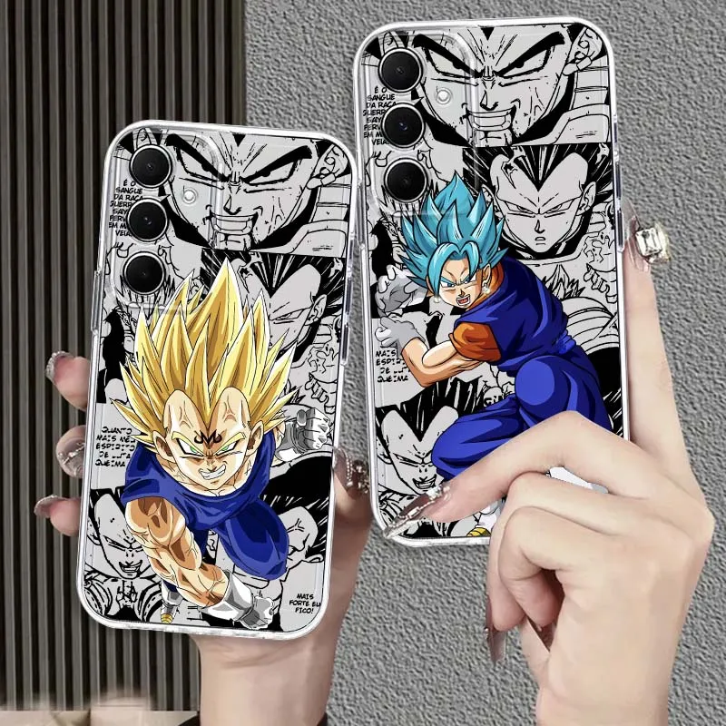 

Dragon Ball Fashion Vegetto Phone Case For Samsung Galaxy S25 S24 S23 S22 S21 S20 S10 Lite Plus FE Edge 5G Transparent