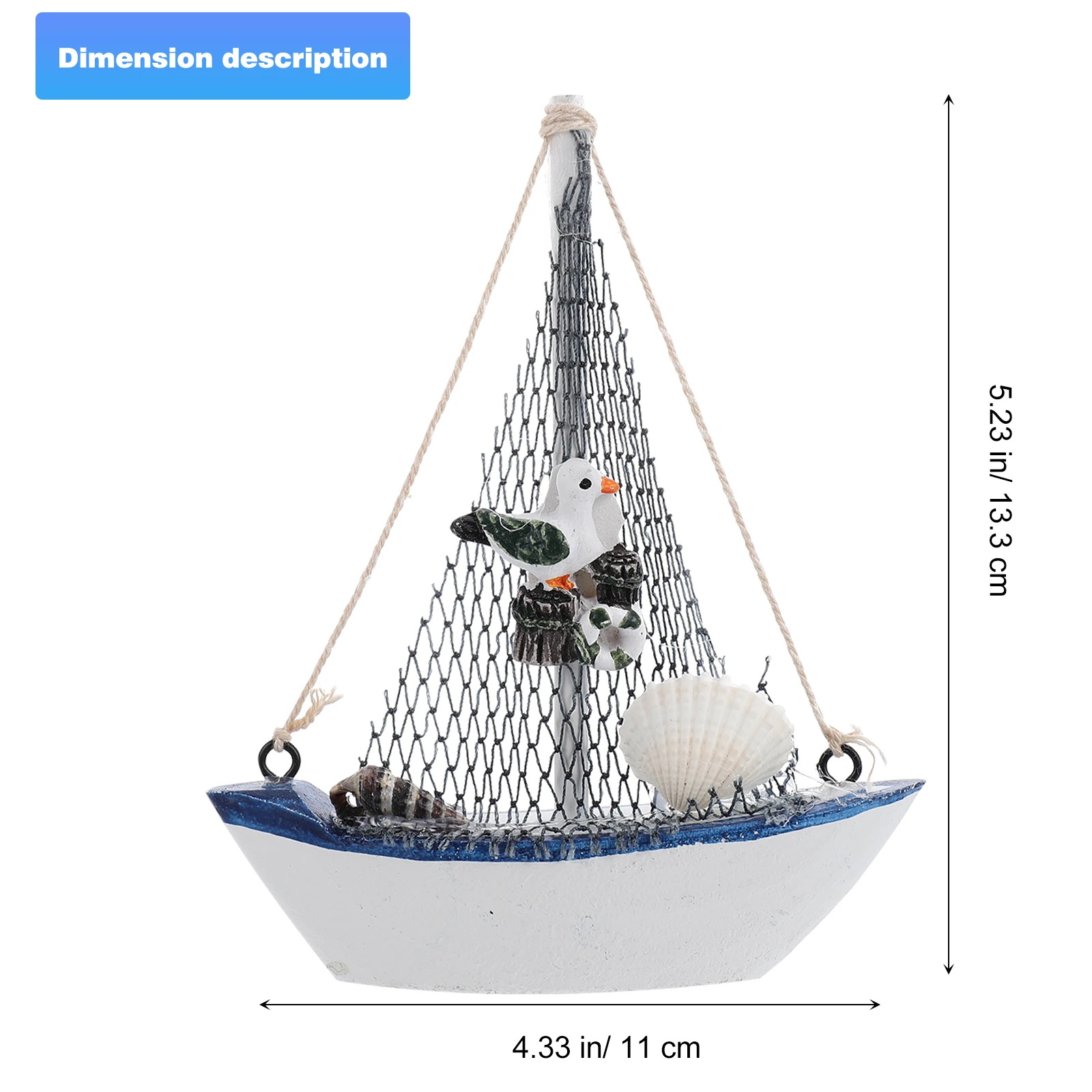 Sailing Model Home Decor Mediterranean Boat Sailboat Figure Delicate Mini Ship Ornament Crafts Wooden