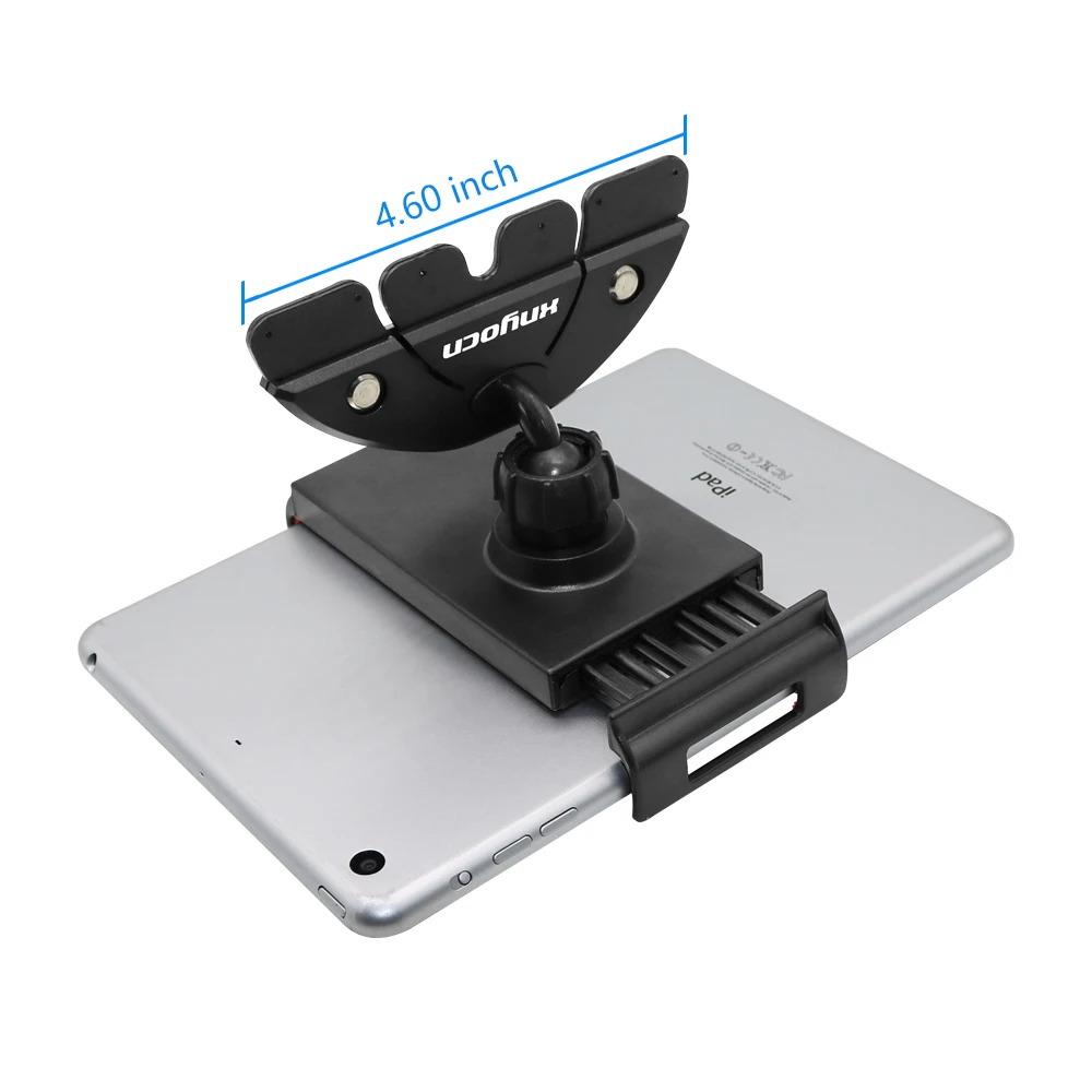 Car CD Slot Tablet Pc Stand Holder Mount 360 Degree Rotation with Rechargeable Hole Fall Prevention Car Navigation for Ipad Pro