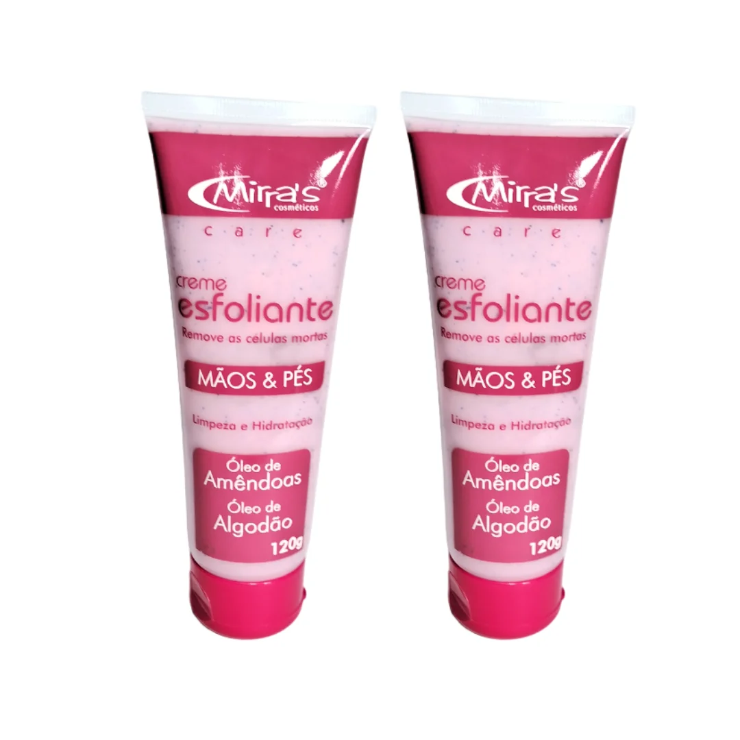 Kit 2 Cream Exfoliating Hands Feet 120g Mirras
