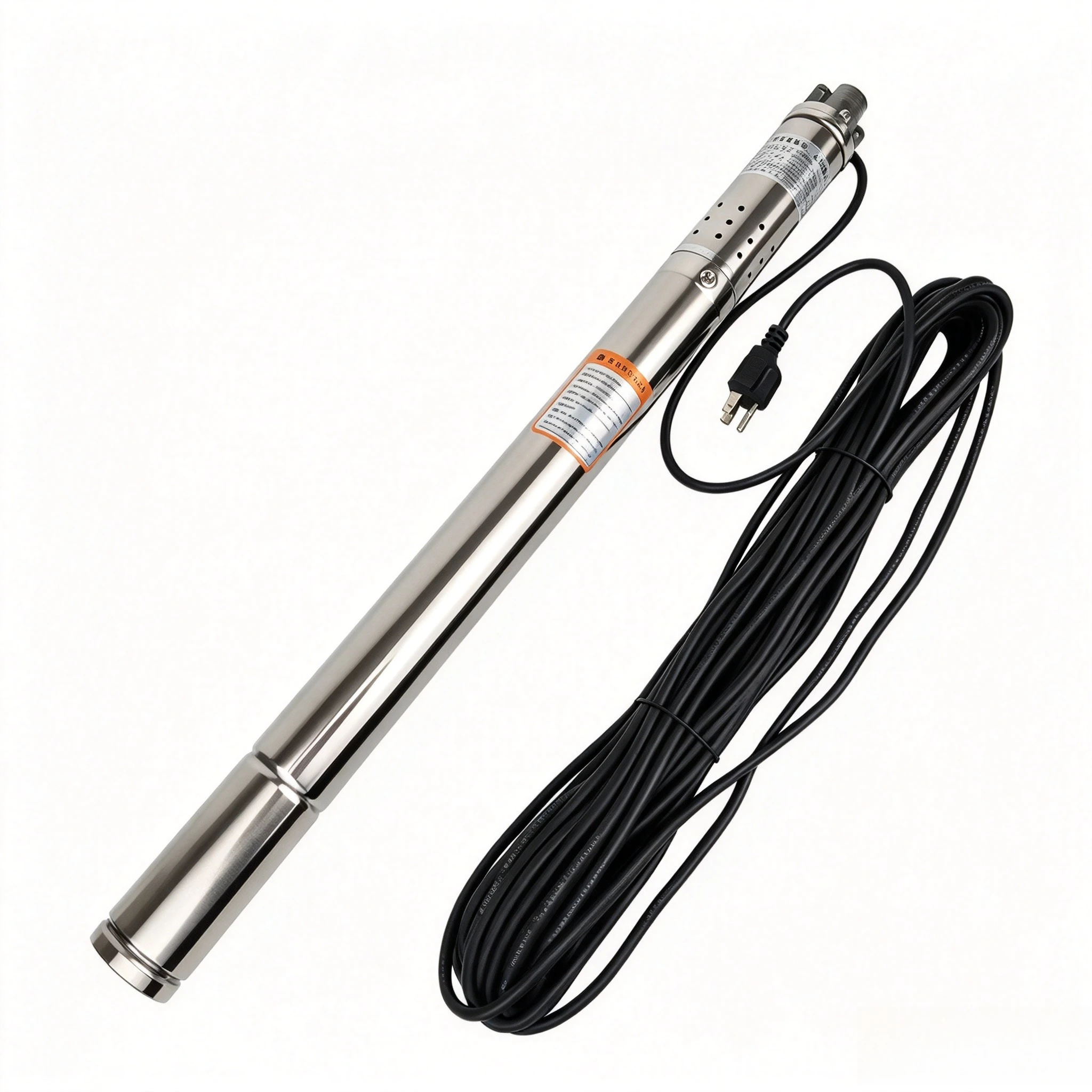 50mm 2-Inch Submersible Deep Well Pump - 304 Stainless Steel Body, 1000L/h