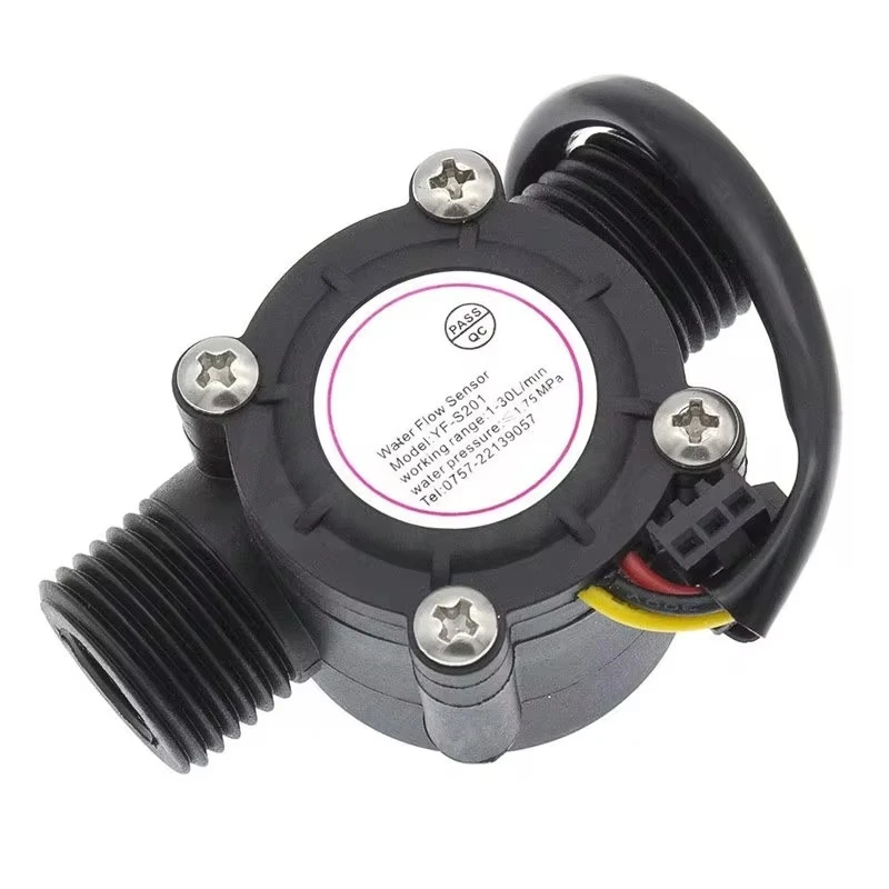 Water Flow Sensor DC 5-18V Flowmeter Hall Flow Sensor Water Control Liquid Flow Sensor Switch 1-30L/min 2.0MPa YF-S201