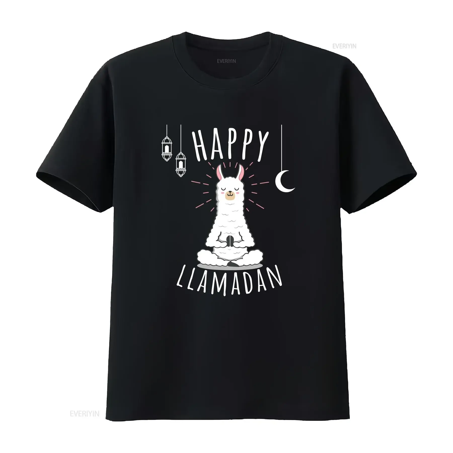 Happy Llamadan Funny Ramadan Kareem Llama T Shirt  vintage Washed designer clothes Top For Everyday Wear Versatile Soft Casual