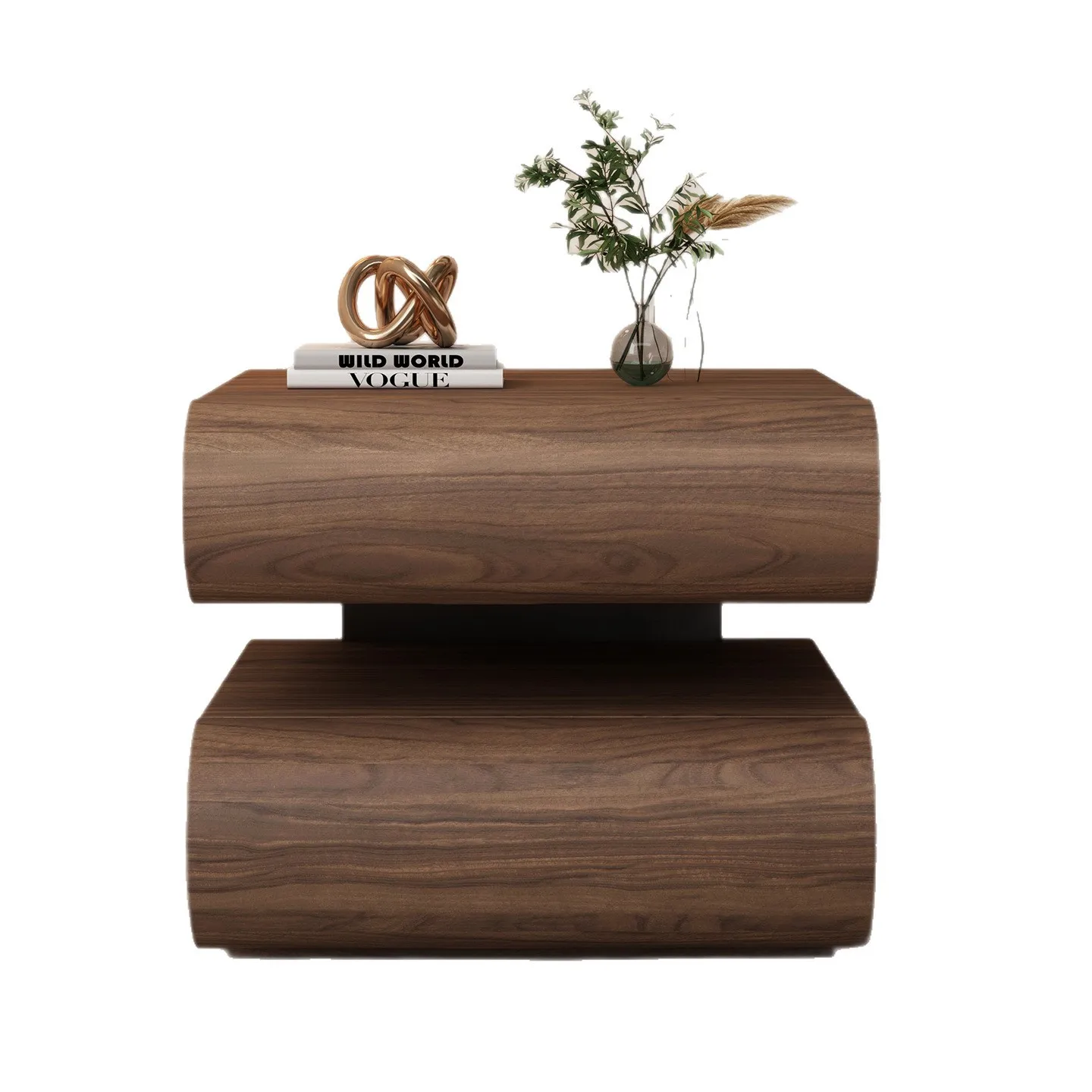 

second-hand solid wood bedside table bedroom small light luxury high-end sense creativity