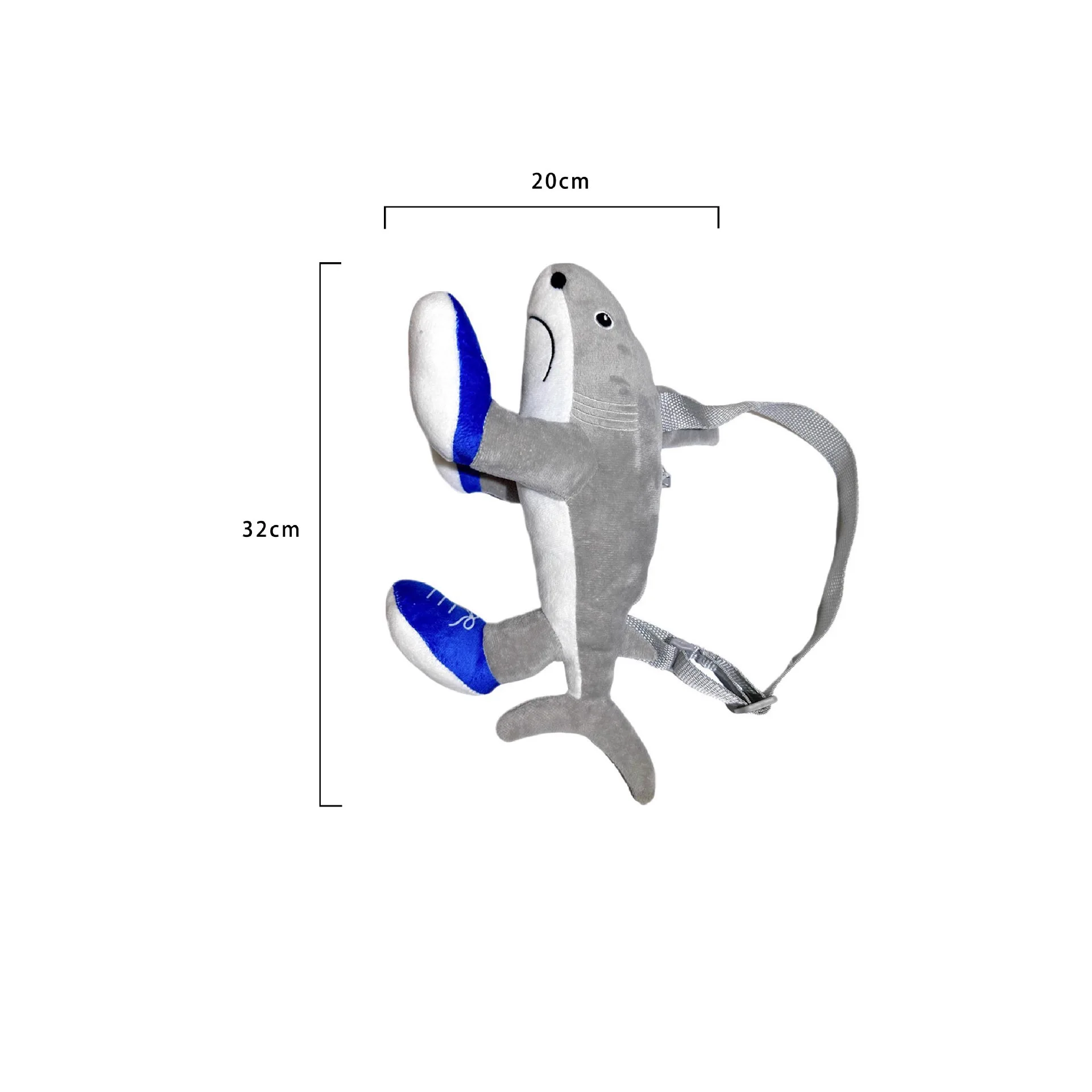 Nieuw product Shanhaijing Leuke Cartoon Speelgoed Houten Stok Man Shark Rugzak Kinderen Knuffel Schoudertas Pop Cadeau