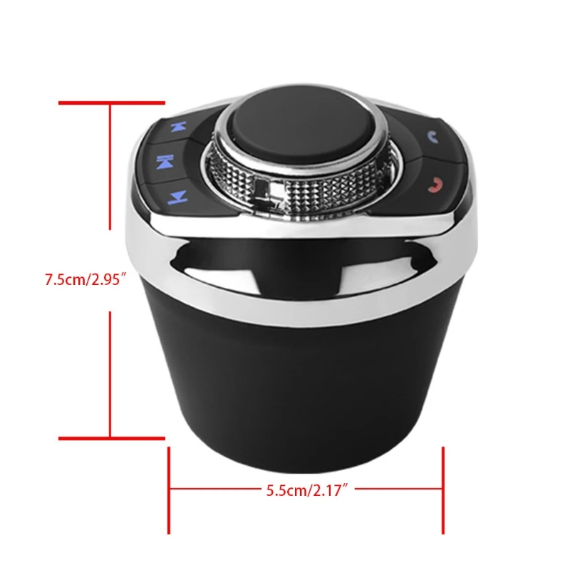 2024 New Universal Cup Shape With LED Light 8-Key Car Wireless Steering Wheel Control Button For Car -Android Navigation Player