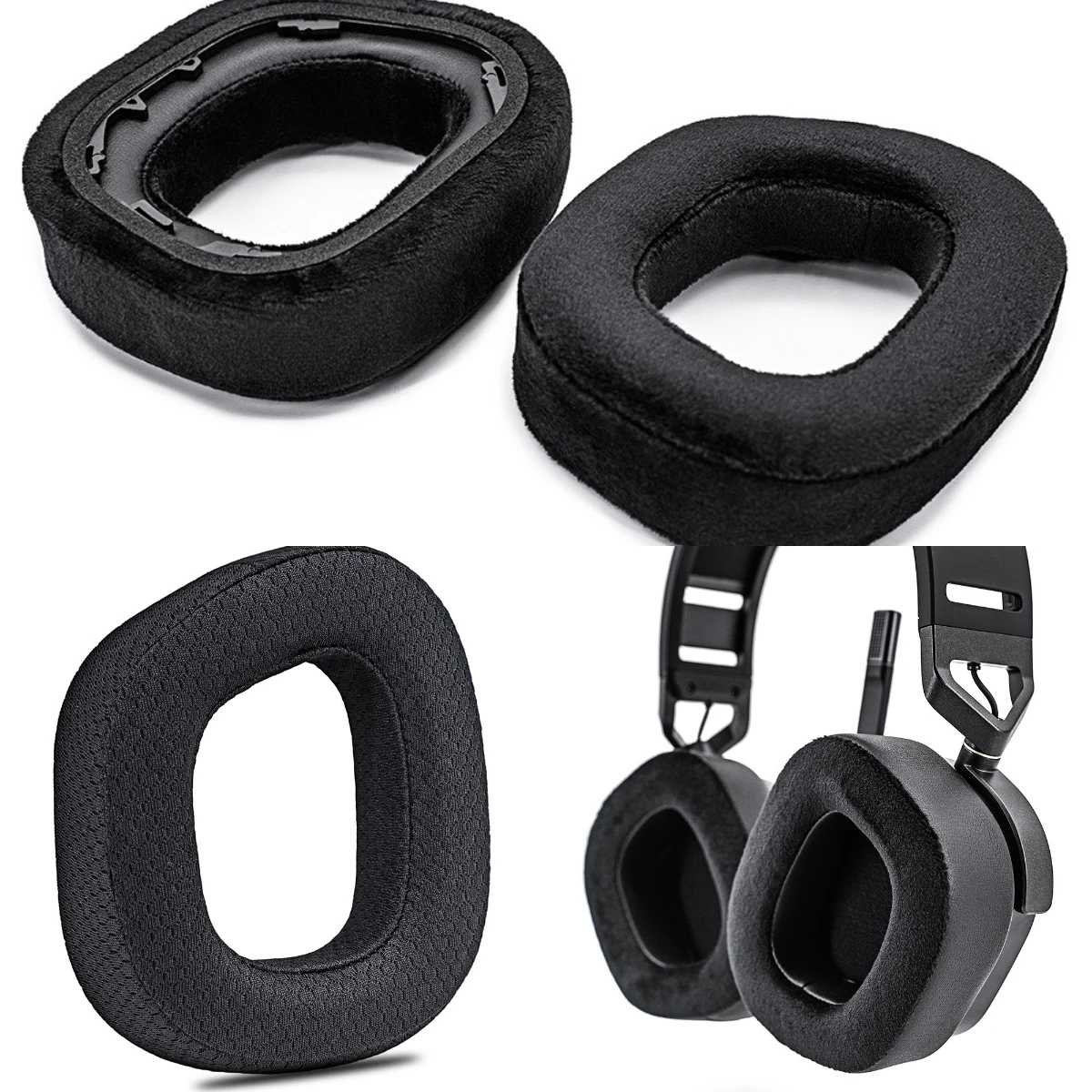 

Ear Pads For CORSAIR HS80 RGB Headphones Leather Sleeve Cooling Gel Earmuff Ear Cover Earcups