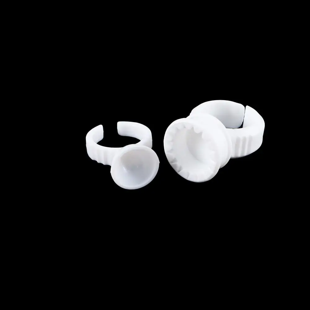 5in1 Witte Plastic Wimper Enten Make-Up Tool Kit Wimper Lijm Houders Inkt Cup Ringen Wimper Pallet Wimper Extension Tool