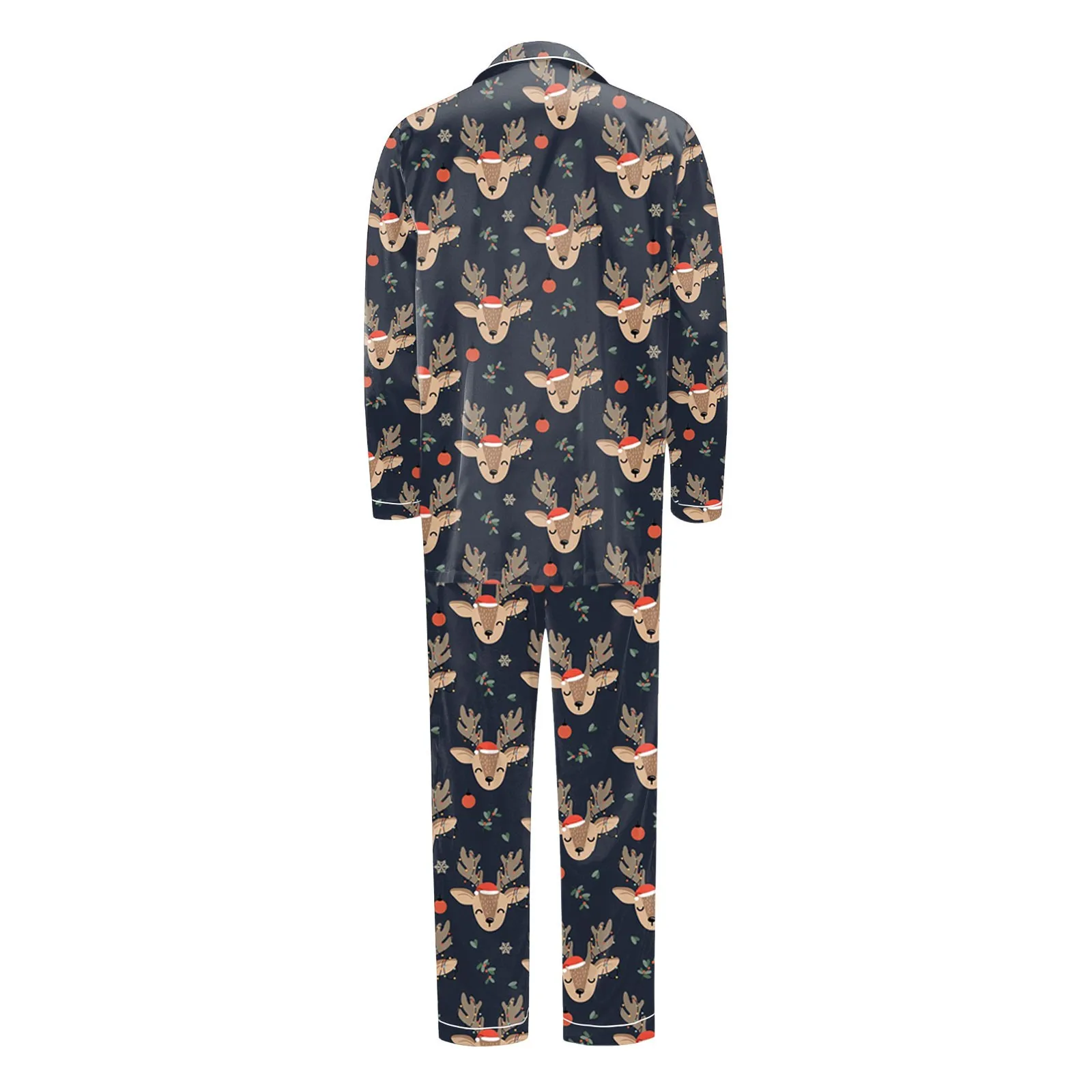 Bijpassende kerstset voor het hele gezin Bijpassende kerstpyjama voor koppels Feestelijke kerstpyjamaset Tweedelige set in babystijl